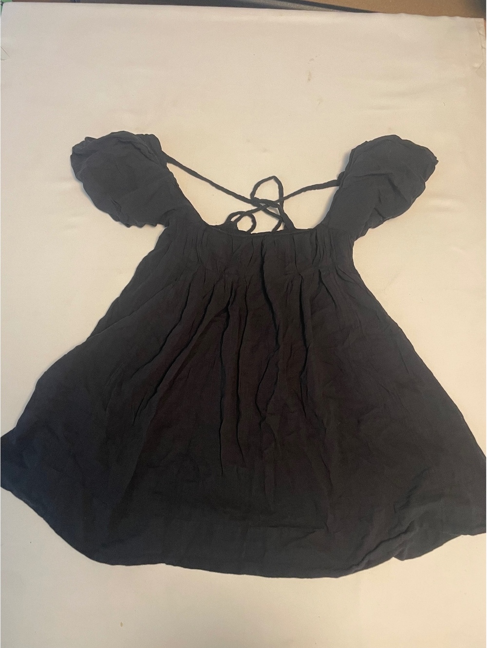 Free People Black Off-Shoulder Crop Top Size S